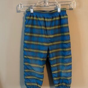 Patagonia Blue and Yellow Striped Pants
